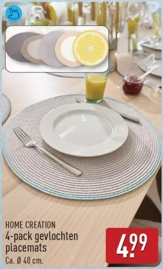 Aanbieding: gevlochten placemats