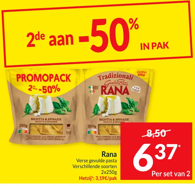 Promotie: Verse gevulde pasta