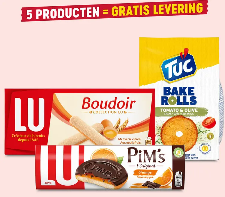 Promotie: Boudoir, PiM's L'Original Orange, TUC Bake Ro