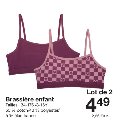 Offre: Brassière enfant