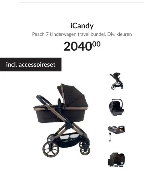Aanbieding: iCandy Peach 7 kinderwagen travel bundel