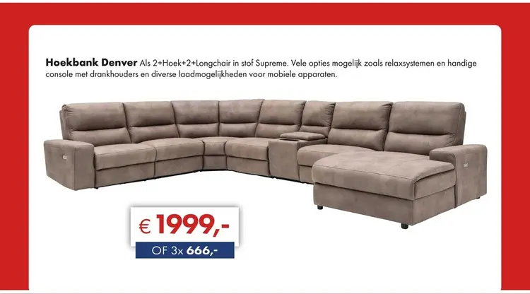 Aanbieding: Denver hoekbank