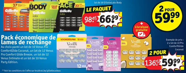 Offre: Pack économique de lames de rechange
