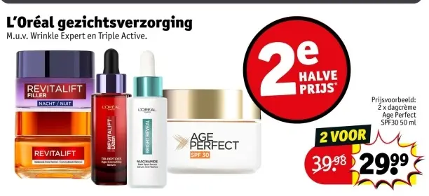 Promotie: L'oreal gezichtsverzorging