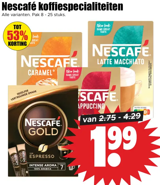 Aanbieding: Nescafé koffiespecialiteiten