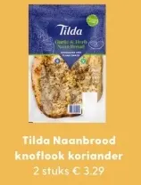Aanbieding: Tilda Naanbrood knoflook koriander
