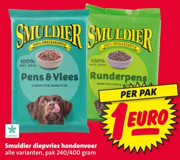 Aanbieding: Smuldier diepvries hondenvoer