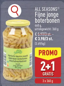 Promotie: Jeunes haricots beurre fins