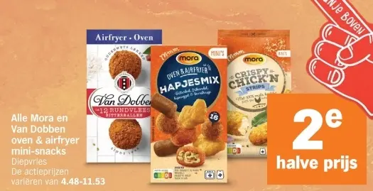 Aanbieding: Mora en Van Dobben oven & airfryer mini-snacks