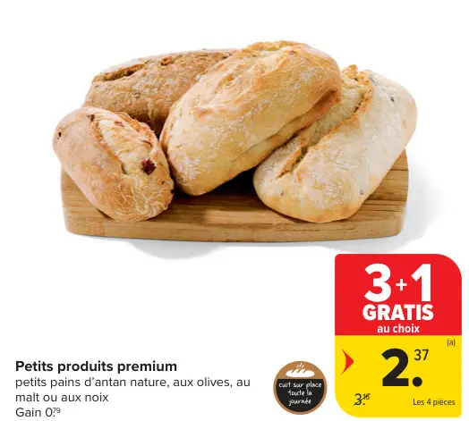 Offre: Petits produits premium