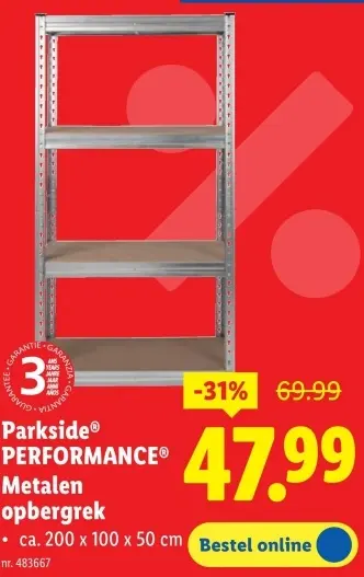 Promotie: Metalen opbergrek