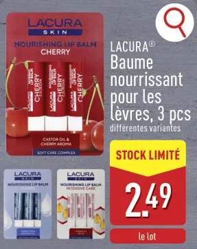 Offre: Baume nourrissant pour les lèvres