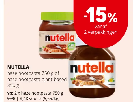 Promotie: Hazelnootpasta