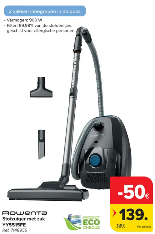 Promotie: Stofzuiger met zak