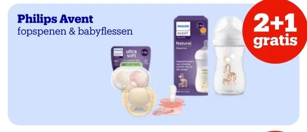 Promotie: Philips Avent fopspenen & babyflessen