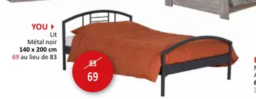 Offre: Lit Métal noir