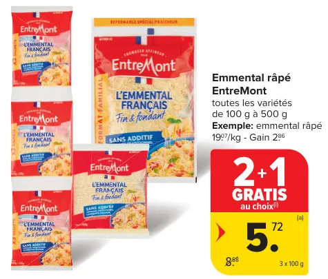 Offre: Emmental râpé
