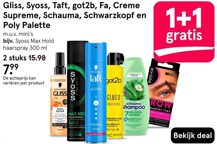Aanbieding: Haarverzorging, haarkleuring en styling