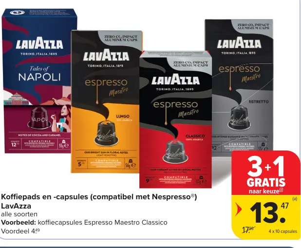 Promotie: Koffiepads en -capsules (compatibel met Nespr