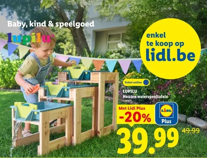 Promotie: Houten waterspeeltafels