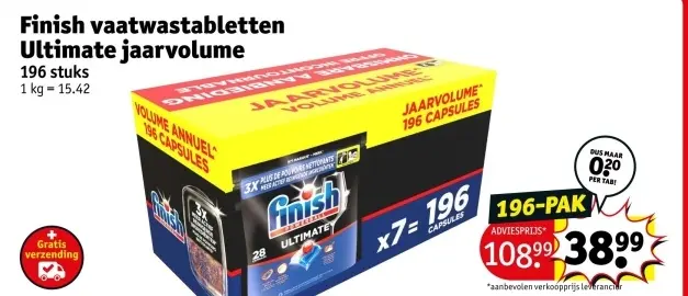 Promotie: Vaatwastabletten Ultimate jaarvolume