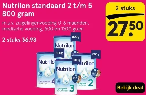 Aanbieding: Nutrilon standaard 2 t/m 5 800 gram