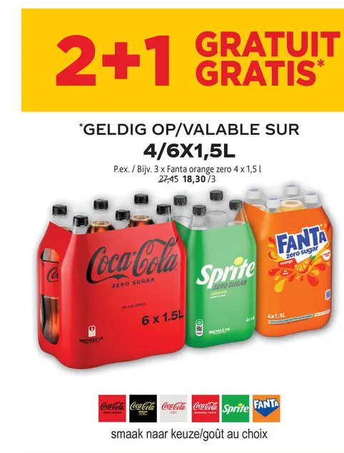 Offre: Coca-Cola, Sprite, Fanta