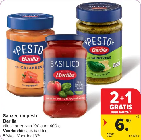Promotie: Sauzen en pesto