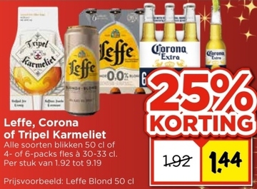 Aanbieding: Leffe, Corona of Tripel Karmeliet