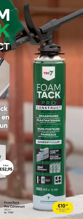 Promotie: Foam tack pro construct