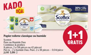 Offre: Papier toilette classique ou humide