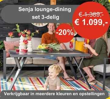 Aanbieding: Senja lounge-dining set