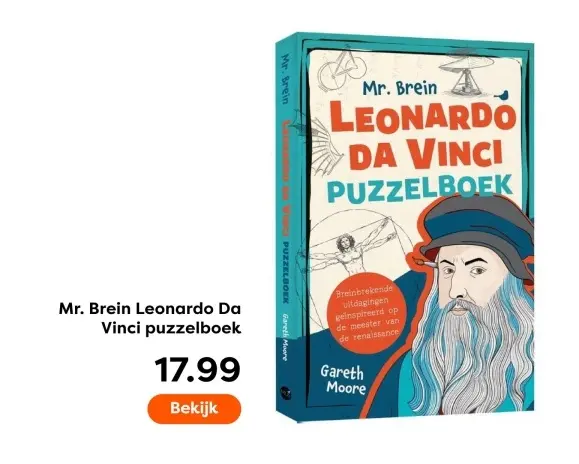 Aanbieding: Mr. Brein Leonardo Da Vinci puzzelboek