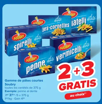 Offre: Gamme de pâtes courtes