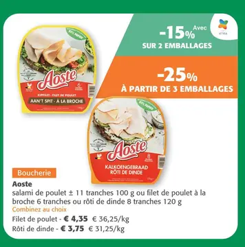 Offre: Filet de poulet ou Rôti de dinde