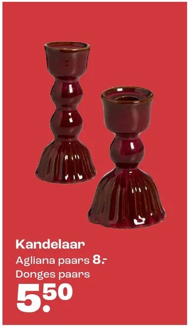 Promotie: Kandelaar Agliana paars / Donges paars