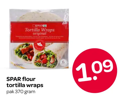 Aanbieding: Flour tortilla wraps