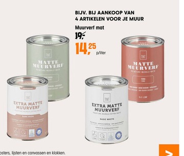 Aanbieding: Muurverf mat