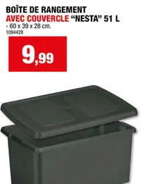Offre: Sunware Nesta Relife boàte de rangement 51l anthracite