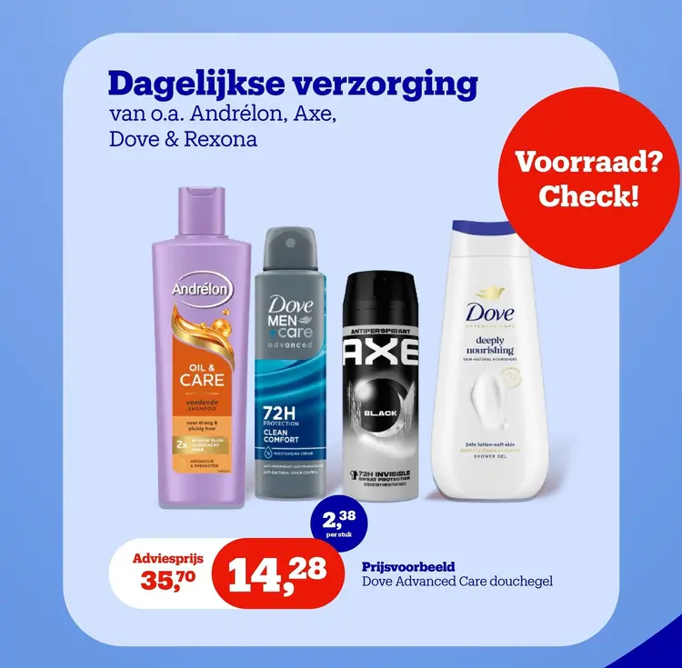 Promotie: Dagelijkse verzorging van o.a. Andrélon, Axe,