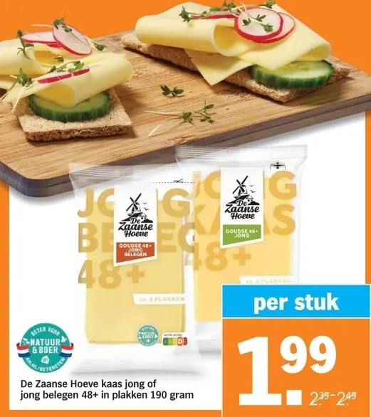 Aanbieding: De Zaanse Hoeve kaas jong of jong belegen 48+