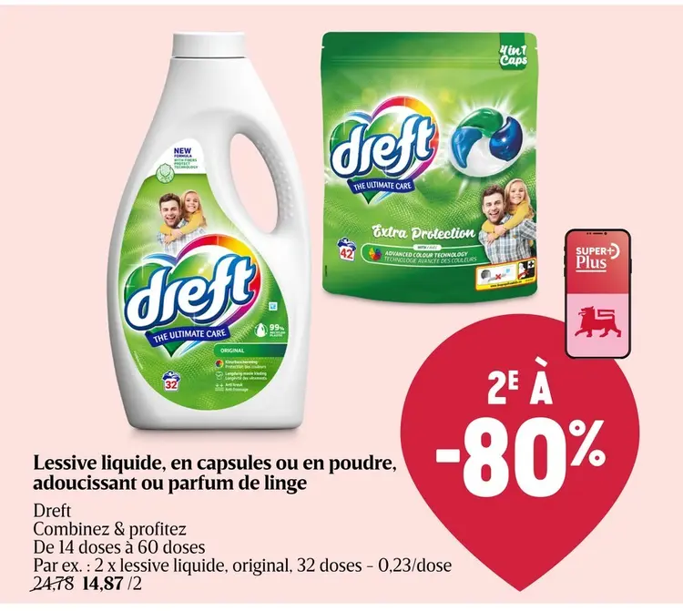 Offre: Lessive liquide, en capsules ou en poudre