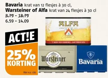 Aanbieding: Bavaria, Warsteiner of Alfa krat
