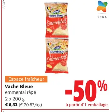 Offre: Vache Bleue emmental râpé