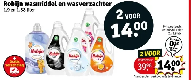 Aanbieding: Wasmiddel en Wasverzachter