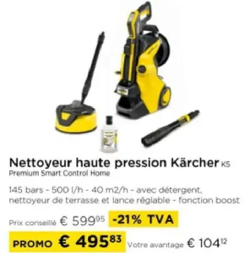 Offre: Nettoyeur haute pression Kärcher K5 Premium S