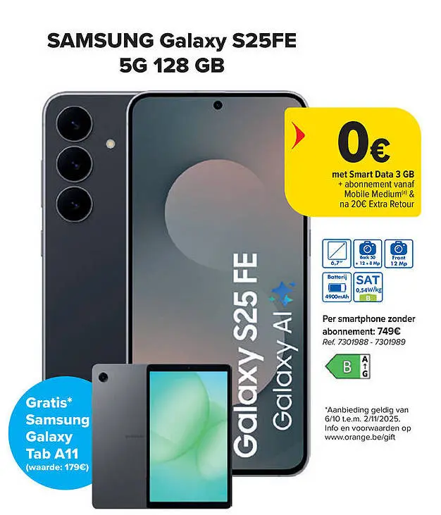 Aanbieding: Galaxy S25FE 5G 128 GB