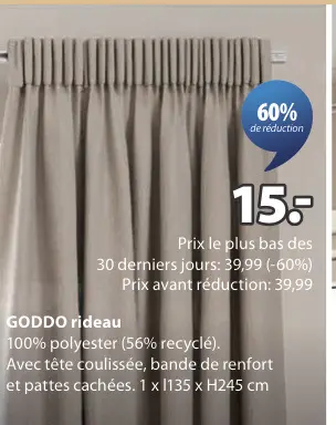 Promotie: GODDO rideau