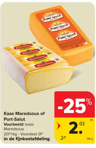 Aanbieding: Kaas Maredsous of Port-Salut