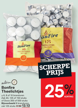 Aanbieding: Bonfire Theelichtjes